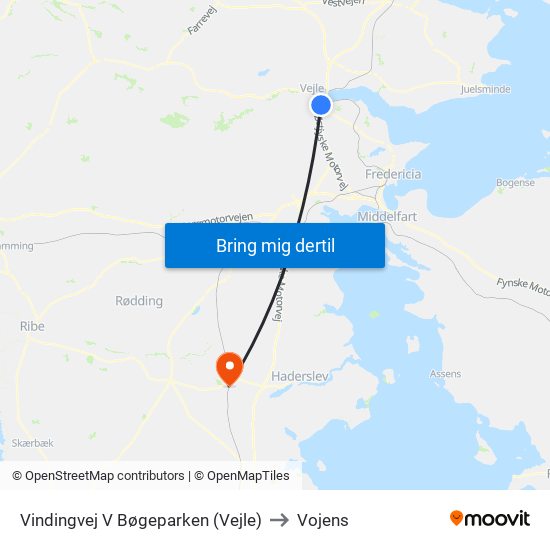 Vindingvej V Bøgeparken (Vejle) to Vojens map