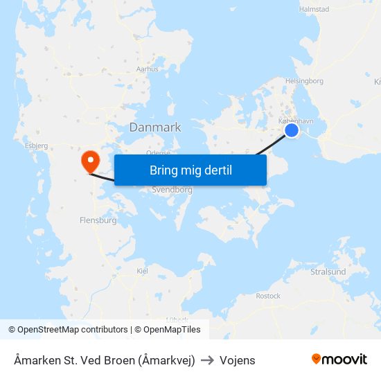 Åmarken St. Ved Broen (Åmarkvej) to Vojens map