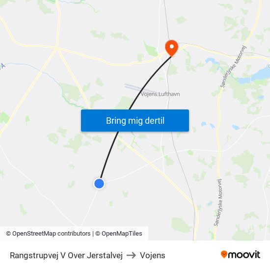 Rangstrupvej V Over Jerstalvej to Vojens map