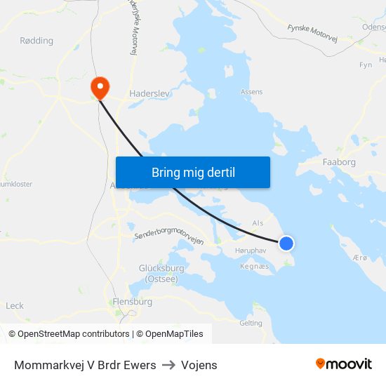 Mommarkvej V Brdr Ewers to Vojens map