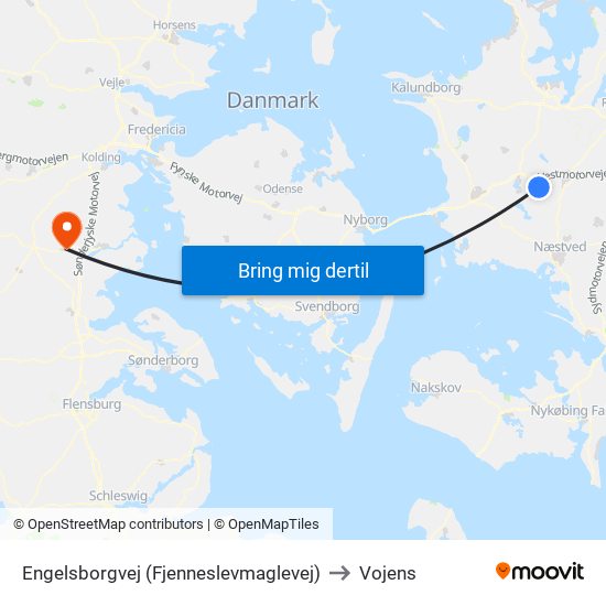Engelsborgvej (Fjenneslevmaglevej) to Vojens map