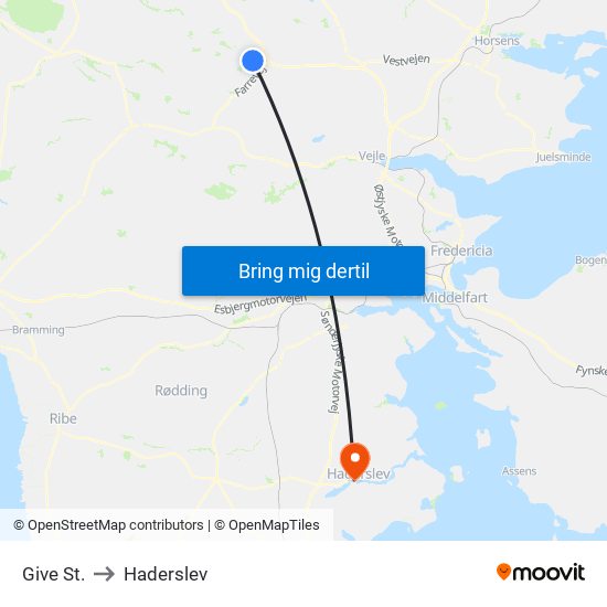 Give St. to Haderslev map