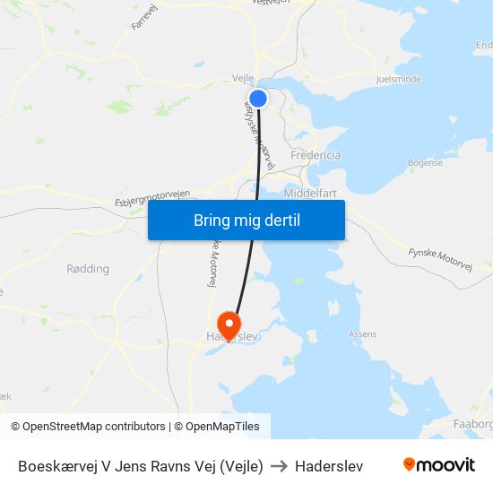 Boeskærvej V Jens Ravns Vej (Vejle) to Haderslev map