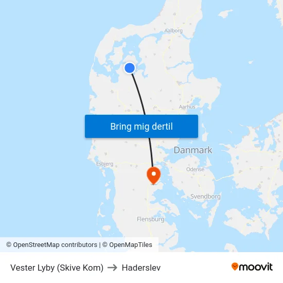 Vester Lyby (Skive Kom) to Haderslev map