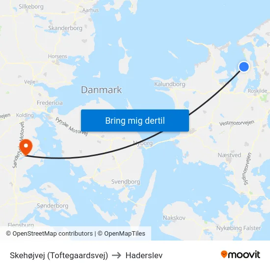 Skehøjvej (Toftegaardsvej) to Haderslev map