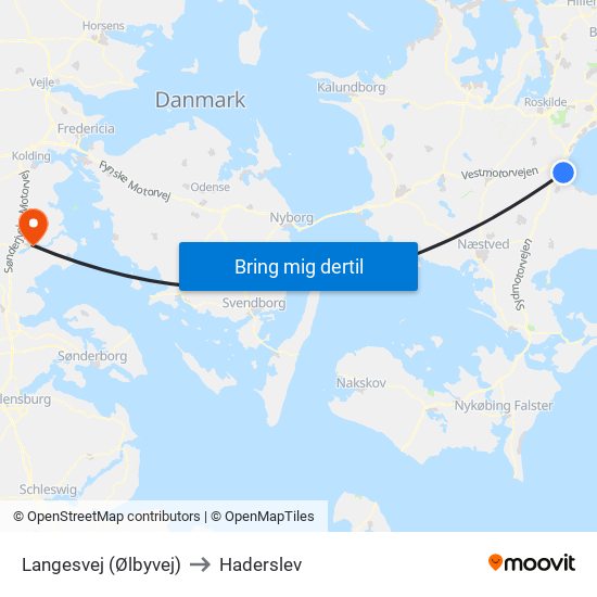 Langesvej (Ølbyvej) to Haderslev map