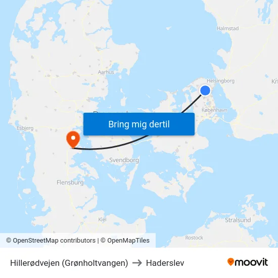 Hillerødvejen (Grønholtvangen) to Haderslev map