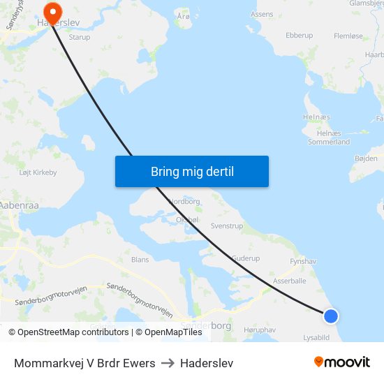 Mommarkvej V Brdr Ewers to Haderslev map