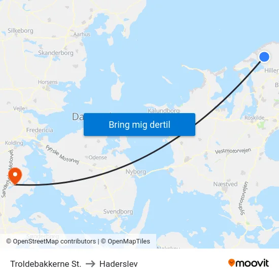 Troldebakkerne St. to Haderslev map