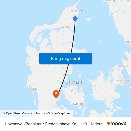 Havensvej (Badskær / Frederikshavn Kommune) to Haderslev map