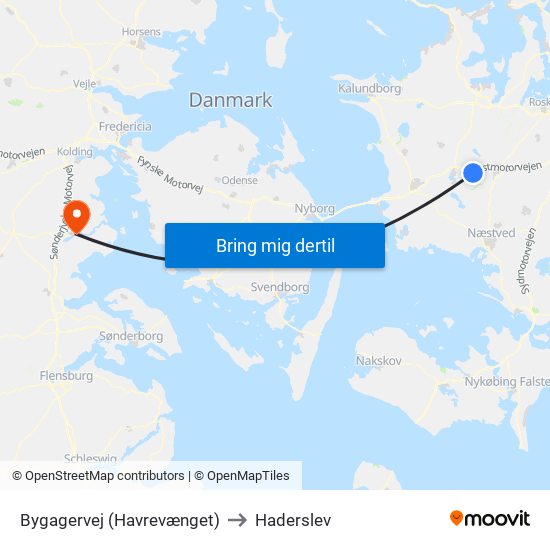 Bygagervej (Havrevænget) to Haderslev map