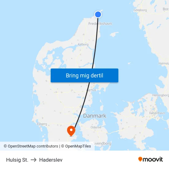 Hulsig St. to Haderslev map