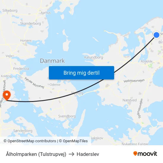 Ålholmparken (Tulstrupvej) to Haderslev map
