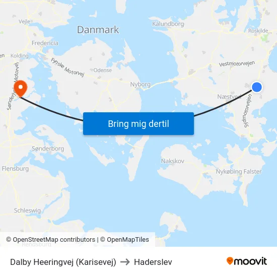 Dalby Heeringvej (Karisevej) to Haderslev map