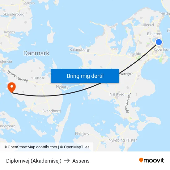 Diplomvej (Akademivej) to Assens map