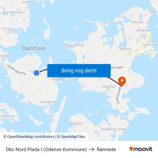 Obc Nord Plads I (Odense Kommune) to Rønnede map