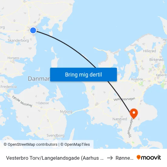Vesterbro Torv/Langelandsgade (Aarhus Kom) to Rønnede map