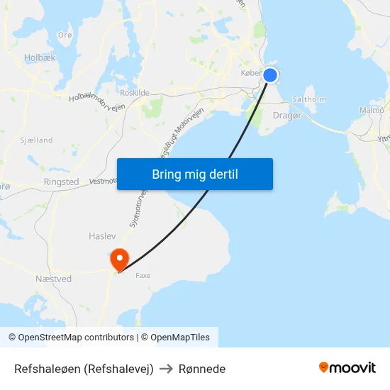 Refshaleøen (Refshalevej) to Rønnede map