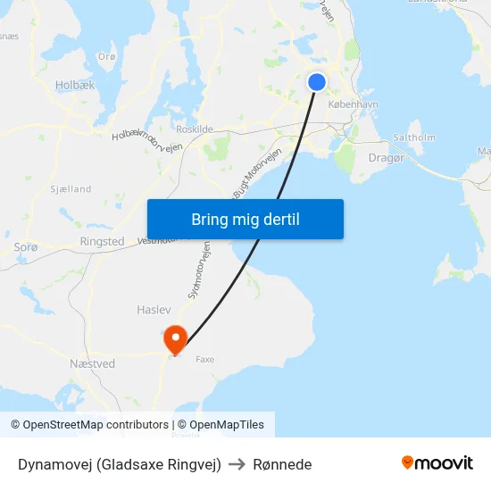 Dynamovej (Gladsaxe Ringvej) to Rønnede map