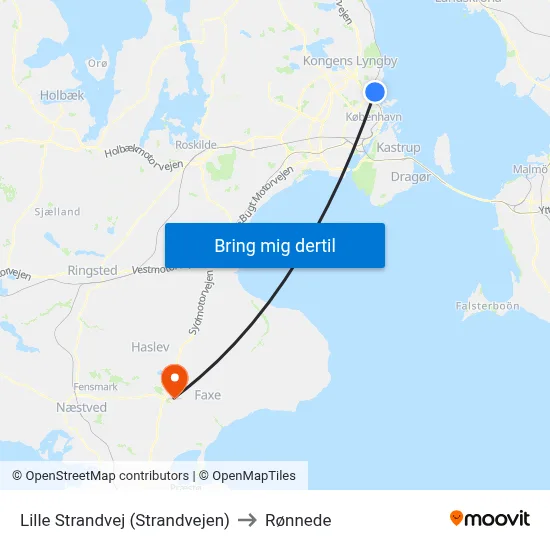 Lille Strandvej (Strandvejen) to Rønnede map