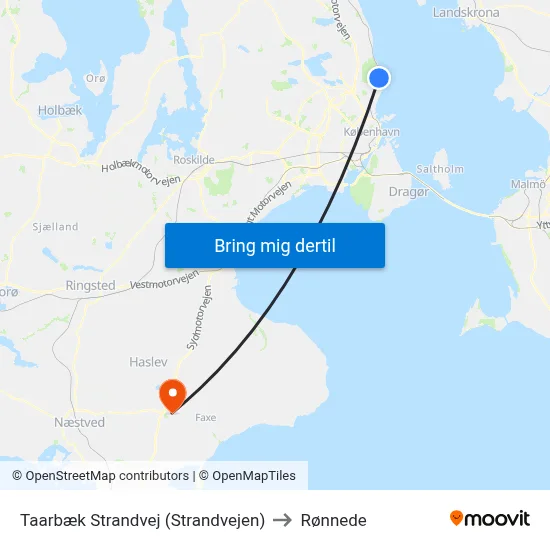 Taarbæk Strandvej (Strandvejen) to Rønnede map