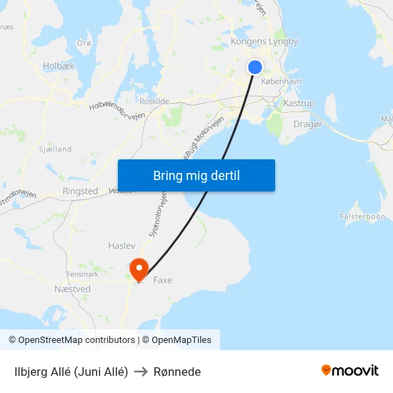 Ilbjerg Allé (Juni Allé) to Rønnede map