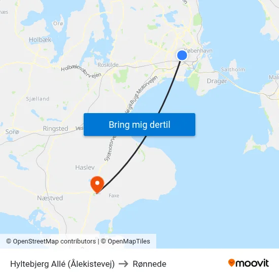 Hyltebjerg Allé (Ålekistevej) to Rønnede map