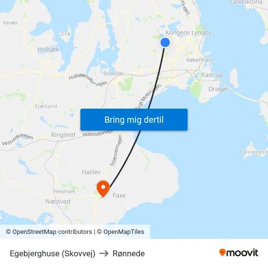Egebjerghuse (Skovvej) to Rønnede map