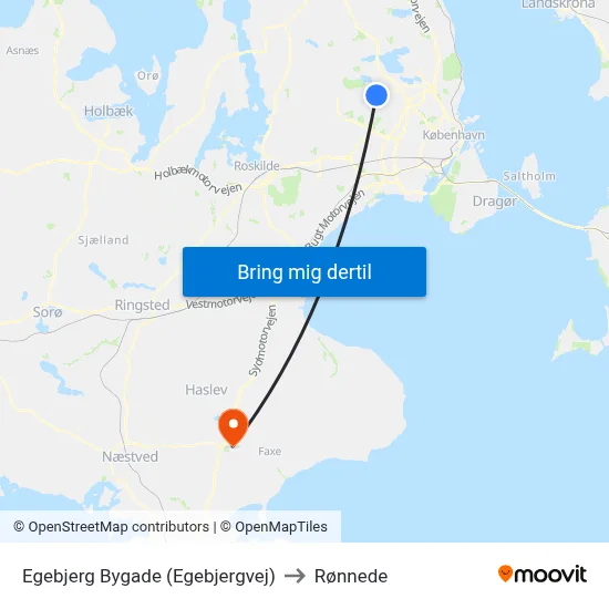Egebjerg Bygade (Egebjergvej) to Rønnede map