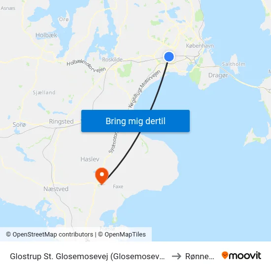 Glostrup St. Glosemosevej (Glosemosevej) to Rønnede map