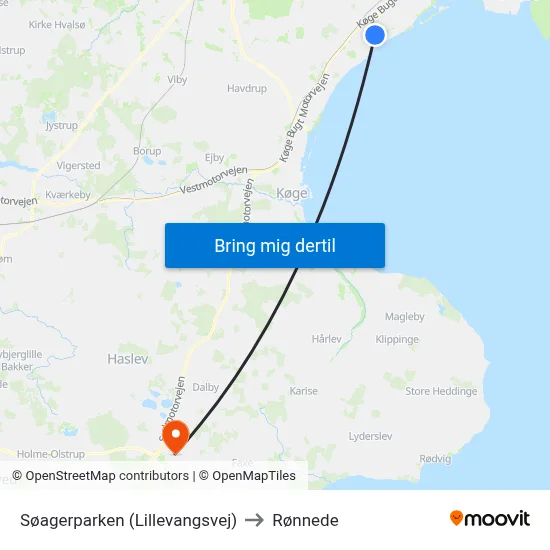 Søagerparken (Lillevangsvej) to Rønnede map