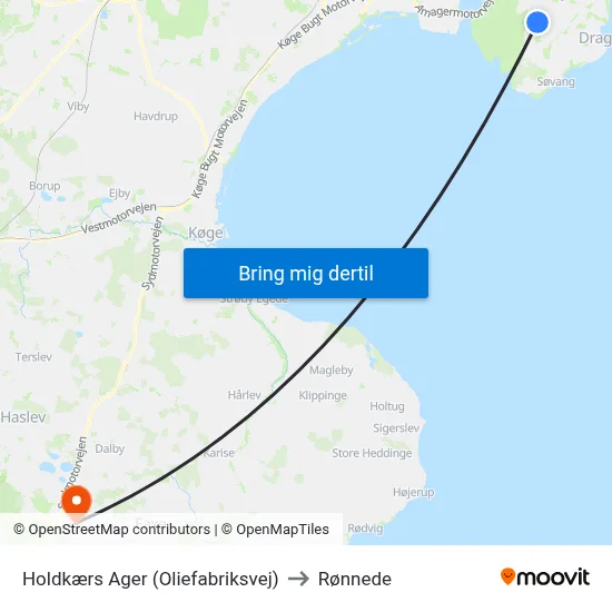 Holdkærs Ager (Oliefabriksvej) to Rønnede map