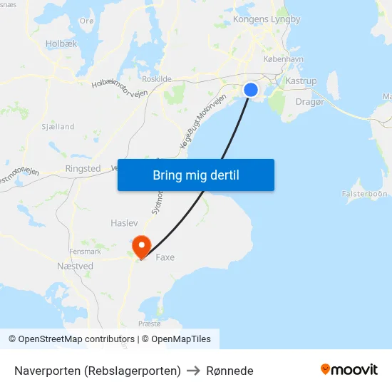Naverporten (Rebslagerporten) to Rønnede map