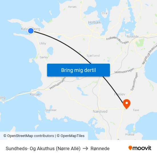 Sundheds- Og Akuthus (Nørre Allé) to Rønnede map