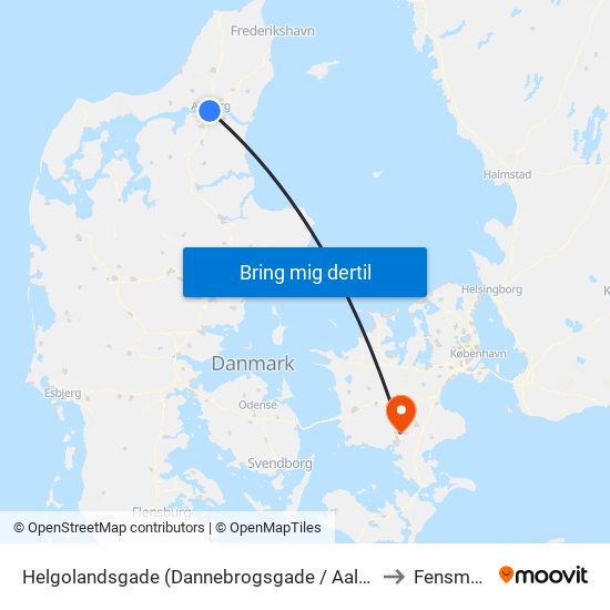 Helgolandsgade (Dannebrogsgade / Aalborg) to Fensmark map