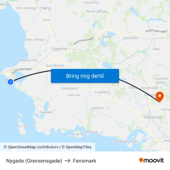 Nygade (Grevsensgade) to Fensmark map