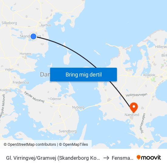 Gl. Virringvej/Gramvej (Skanderborg Kom) to Fensmark map