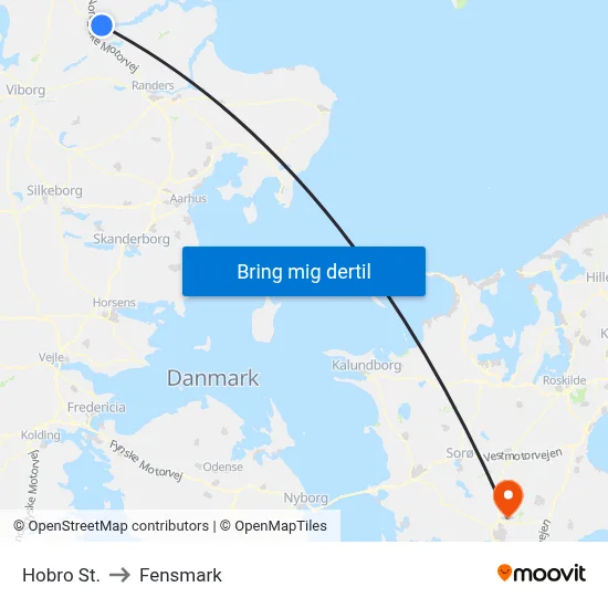 Hobro St. to Fensmark map