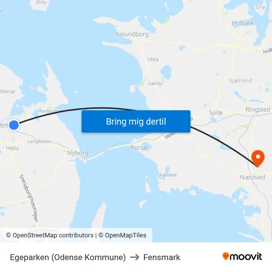 Egeparken (Odense Kommune) to Fensmark map