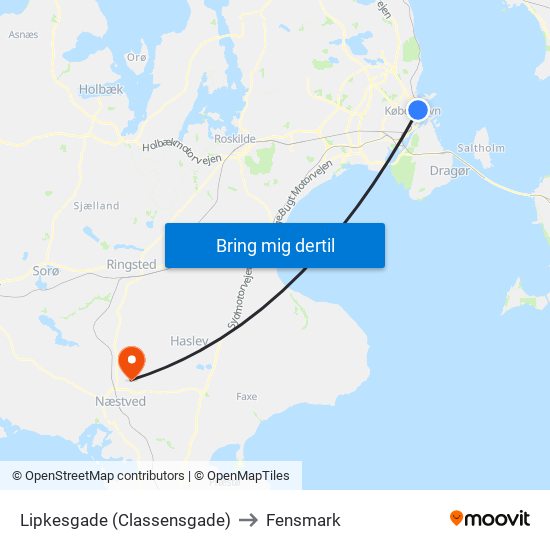 Lipkesgade (Classensgade) to Fensmark map