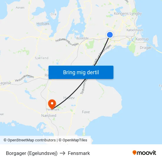 Borgager (Egelundsvej) to Fensmark map