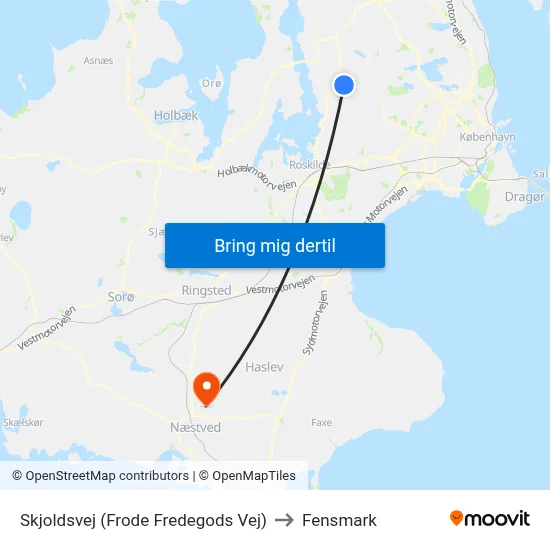Skjoldsvej (Frode Fredegods Vej) to Fensmark map