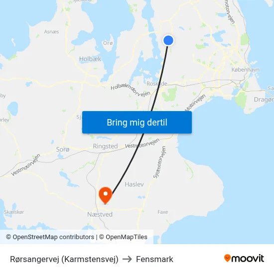 Rørsangervej (Karmstensvej) to Fensmark map