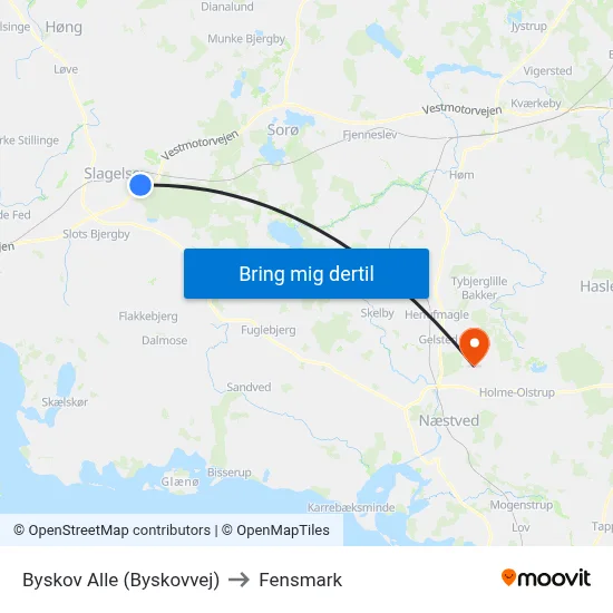 Byskov Alle (Byskovvej) to Fensmark map