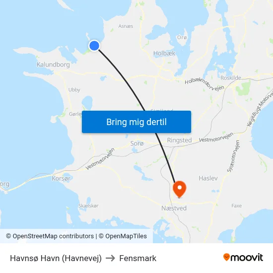 Havnsø Havn (Havnevej) to Fensmark map