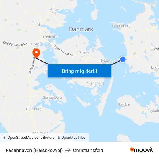 Fasanhaven (Halsskovvej) to Christiansfeld map