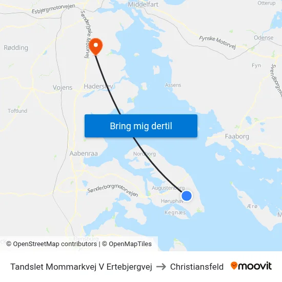 Tandslet Mommarkvej V Ertebjergvej to Christiansfeld map