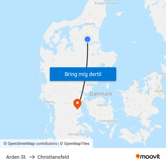 Arden St. to Christiansfeld map