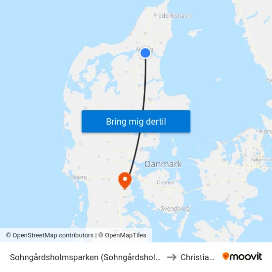 Sohngårdsholmsparken (Sohngårdsholmsvej / Aalborg) to Christiansfeld map