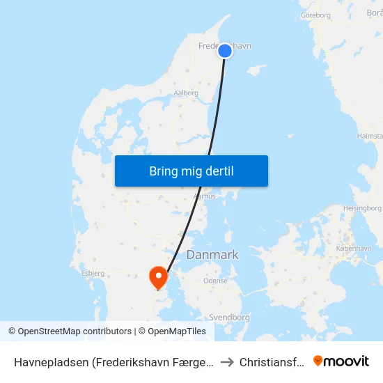 Havnepladsen (Frederikshavn Færgeleje) to Christiansfeld map